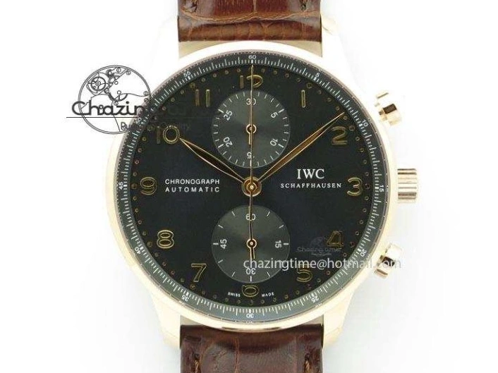 MIROTIME 0401 Casual Portuguese IW371405 ZF 1:1 Best Edition SS White Dial Silver Markers On Black Leather Strap A 7305